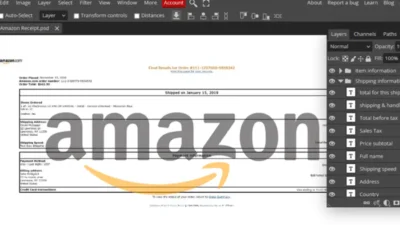 Fake Amazon Receipt Template in PSD Format