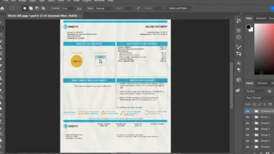 USA DIRECTV UTILITY BILL EDITABLE PSD TEMPLATE