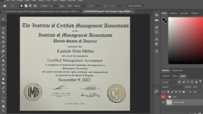 ICMA Institute Certificate PSD Template