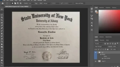 State University Of New York Certificate PSD Template