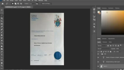 Marys University Certificate PSD Template