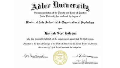 Alfred University Fake Certificate PSD Template