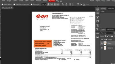 Download Germany e.on utility bill Psd Template