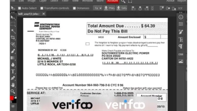 Southwestern Utility Bill Psd Template : Southwestern Proof of address Psd Template