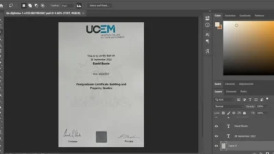 Authentic-Looking Fake Certificate From University College Of Estate Management