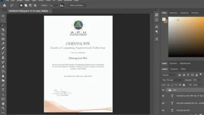 Fake Certificate From Asia Pacific University PSD Template