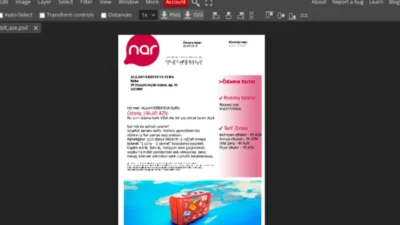 AZERBAIJAN NAR UTILITY BILL EDITABLE PSD TEMPLATE