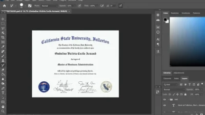 Certificate From California State University Fullerton PSD Template