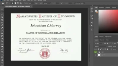 MIT University Certificate PSD Template