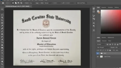 SC State University Certificate PSD Template