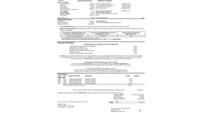 USA Wells Fargo Bank Credit Card Statement Template