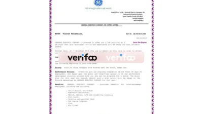 UK Ge-Energy job offer Letter template