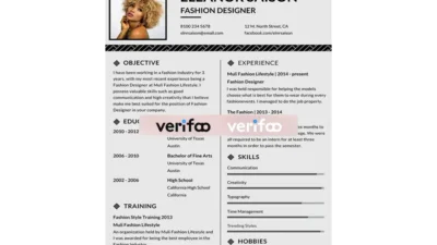 Fake Assistant Fashion Designer Resume