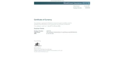 Proof of worksafe employer liability Insurance PSD Template