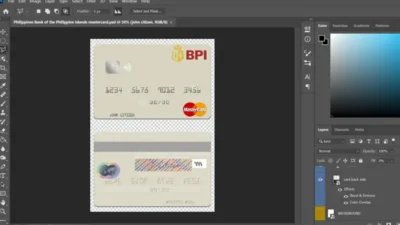 Philippines Bank Of The Philippine Islands Mastercard PSD Template