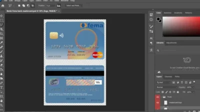 Benin Fema Bank MasterCard PSD Template