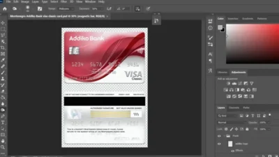 Montenegro Addiko Bank Visa Classic Card PSD Template