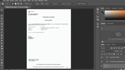 Fake Axis Bank Experience Certificate PSD Template