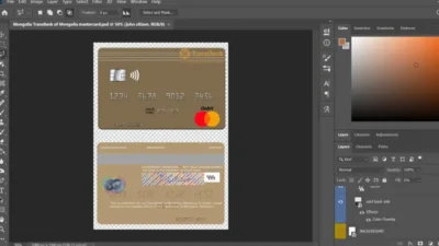 Mongolia TransBank Of Mongolia Mastercard PSD Template