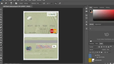 Iceland MP Banki mastercard Template in PSD Format