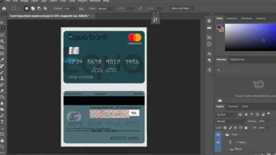 Czech Equa Bank mastercard Templates in PSD Format