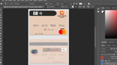 Uganda Cairo Bank Uganda mastercard Templates in PSD Format