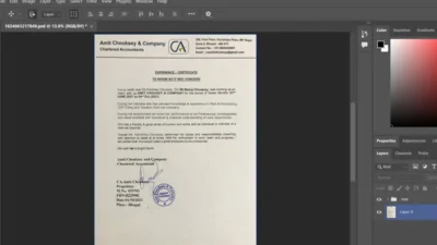 Realistic Fake amit choukesy & company Experience Certificate Templates