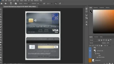 Comoros Exim Bank Visa Debit Card PSD Template
