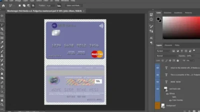 Montenegro NLB Banka a.d. Podgorica Bank MasterCard PSD Template