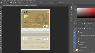 Luxembourg Advanzia Bank Visa Credit card PSD Template