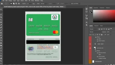 South Sudan Ivory Bank MasterCard PSD Template