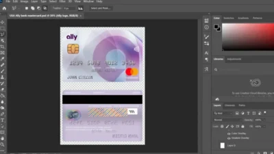 USA Ally Bank MasterCard PSD Template