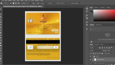 Netherlands Rabobank Visa Gold Card PSD Template