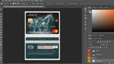 Burkina Faso Atlantique Bank MasterCard Credit Card Template