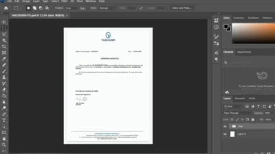 Yashawsi Company Experience Certificate PSD Template