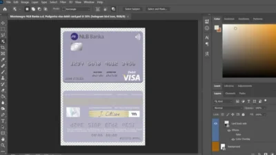 Montenegro NLB Banka a.d. Podgorica Bank Visa Debit Card PSD Template