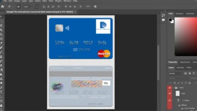 Senegal The International Commercial Bank mastercard Templates