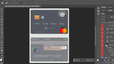 Nauru Bank of Nauru mastercard Templates in PSD Format