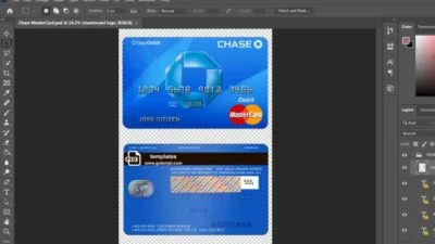USA Chase Bank Mastercard Debit Card PSD Template