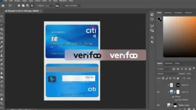 USA Citibank Visa Platinum Card PSD Template