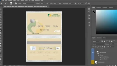 Saint Kitts And Nevis Bank Of Nevis Visa Debit Card PSD Template
