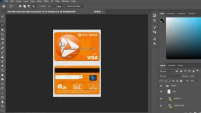 USA PNC Bank Visa Debit Card PSD Template