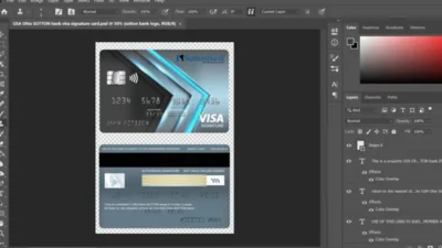 USA Ohio SUTTON Bank Visa Signature Card PSD Template