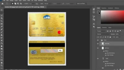 Jamaica Mortgage Bank MasterCard Gold PSD Template