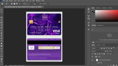 Laos Indochina Bank Visa Classic Card PSD Template