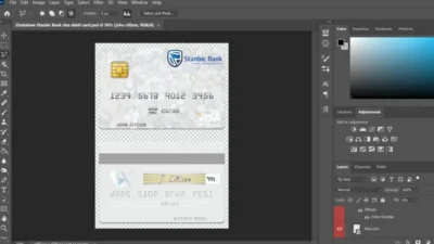 Zimbabwe Stanbic Bank Visa Debit Card PSD Template