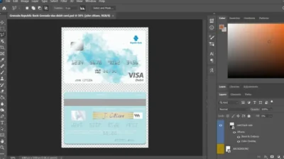Grenada Republic Bank Visa Card PSD Template