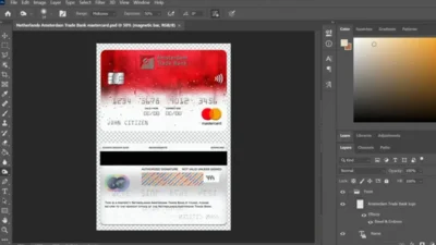 Netherlands Amsterdam Trade Bank MasterCard PSD Template