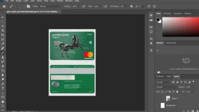 United Kingdom Lloyds Platinum MasterCard Template in PSD Format