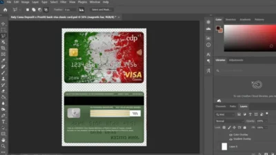 Italy Cassa Depositi E Prestiti Bank Visa Classic Card PSD Template